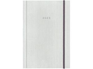 Ημερολόγιο ημερήσιο ΝΕΧΤ Fabric δετό με λάστιχο 14x21cm 2023 λευκό